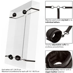 CalExotics - Boundless Bed Restraint - Bondage / SM Restraints Zwart — thumbnail 4