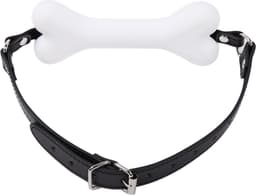 Banoch - Mouthgag bone - siliconen gag bot - honden bot wit - puppy play — thumbnail 15