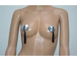 Zilver Hartvormige Tepelstickers Tepel PlakkerTepelkwastjes Nipple Sticker