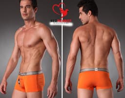 Grappige heren boxershort - Mannen ondergoed - Hilarisch - Leuke lingerie - Oranje - Cadeau - Kado — thumbnail 2