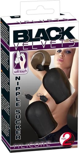 Black Velvets – Siliconen Tepel Zuigers met O-ringen voor Sensuele Borsten – Zwart — thumbnail 3