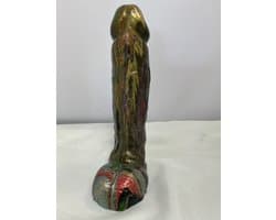 Handbeschilderde Piemelkunst van Keramiek Gips – Uniek Kunstobject – 18,5 cm – Cadeau & Decoratie