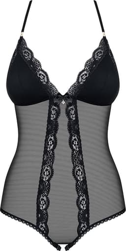 Obsessive Open kruis body - Erotische Body - Maat S/M - Zwart — thumbnail 14