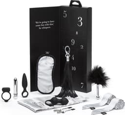 Fifty Shades Pleasure Overload 10 Days of Play Couple's Kit - Zwart/ Zilver — thumbnail 1
