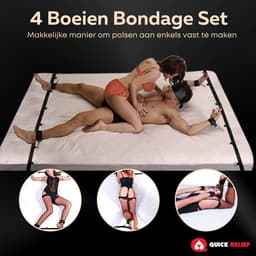 Quick Relief Bed Bondage Restraints™ - SM - Verstelbaar en Comfortabel - BDSM — thumbnail 9