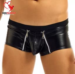 Afritsbare erotische slip heren - BDSM - Latex look - PU Leder - Boxer — thumbnail 3