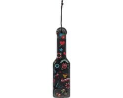 Printed Paddle - Old School Tattoo Style - Black