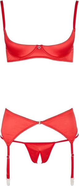 cottelli lingerie set set s - rood — thumbnail 7