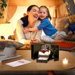 Eeuwige rozenblaadjes met teddybeer - Perfect cadeau voor vrouwen en vriendinnen — thumbnail 6