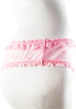 BamBella ® - ondergoed - maat S/M - Roze heren onderbroek hartjes open kruis kant mannen — thumbnail 3