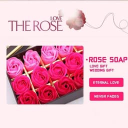 Luxe Rode Rozen Geurzeep Cadeauset | 18 Stuks in Geschenkdoos | Decoratie & Badproduct — thumbnail 2