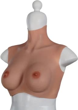 Siliconen Borsten- Nep Borsten- C Cup- 100% siliconen-2450 gram- Borstprothese- Cosplay- Travestie-Transgender-Crossdresser-Travestiet-Breastplate — thumbnail 4
