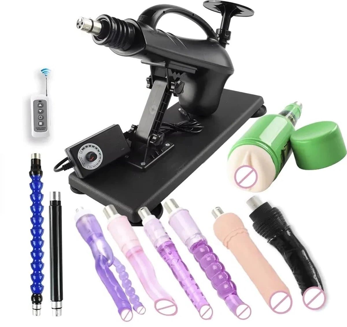 Norvia - Sex machine met 8 opzetstukken - Neuk machine Voor man en vrouw - Fuck machine - Afstandsbediening - Discreet verzonden — afbeelding 1