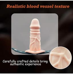 Gag Ball penis - Seks speeltje - Gag Bal mond strap masker bdsm fetish sm - gebroken wit — thumbnail 3