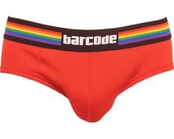 Barcode Berlin Backless Brief Pride Red - MAAT XL - Erotisch Heren Ondergoed - Slip voor Man - Sexy mannen Slip