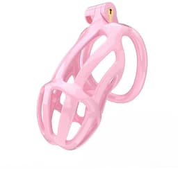 Rimba Toys - P-Cage PC02 - Kunststof Kuisheidskooi - Peniskooi - Chastity - Roze - Verkrijgbaar in 3 maten — thumbnail 3