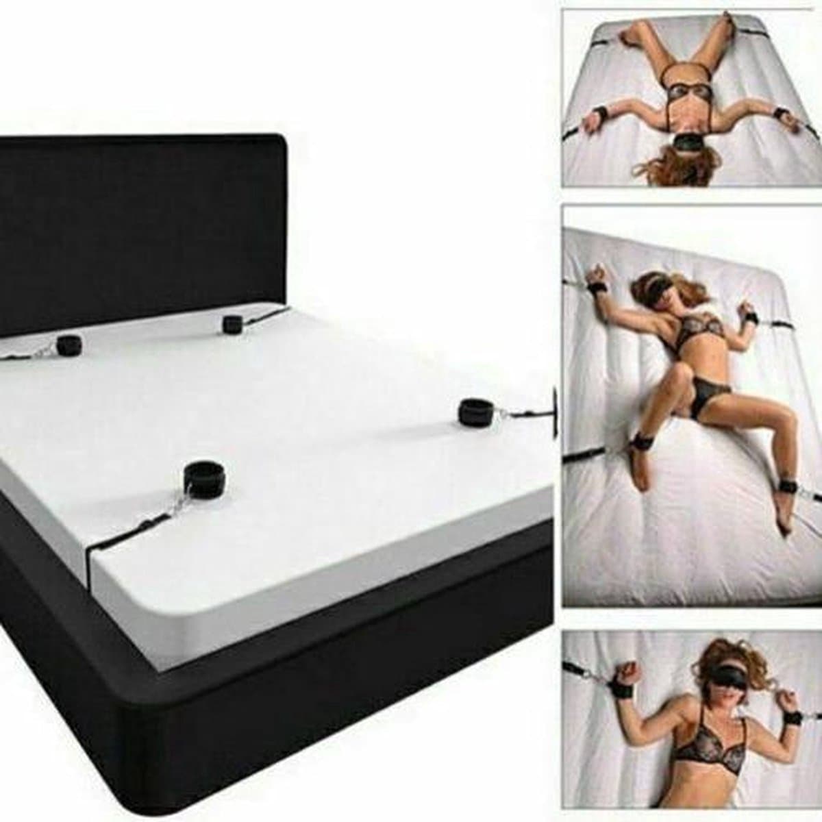 Jumada - Bed Bondage Set - Slaapkamper - Volwassenen - 18+ - Handboeien — afbeelding 1