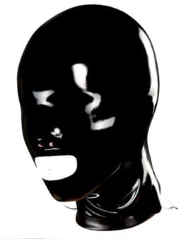 Fetisj latex masker - Open mond - Kleine neus openingen -BDSM - 100% Latex - Voor maat L en XL — thumbnail 1