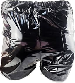 BamBella ® - Shorts - Maat S/M - Datex Zwart korte broek SM kleding BDSM erotische heren kleding — thumbnail 5