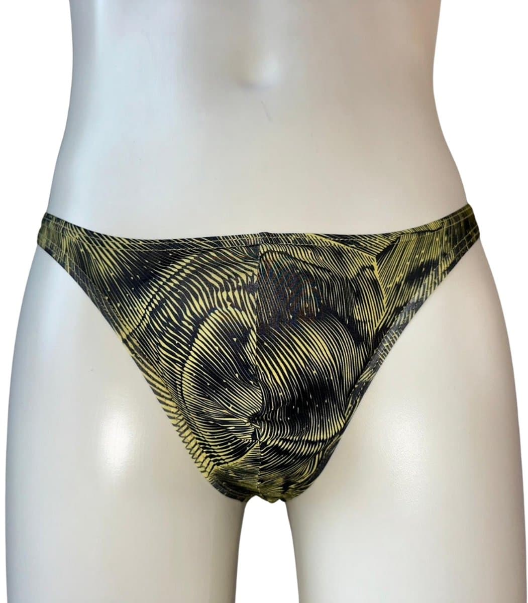 LekkerStout All-Day String - Geel/Zwart - Sexy Herenondergoed | L | ( LS097 ) — afbeelding 1
