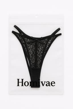 Homivae - Sexy Open String Dames – Zwarte Kantstring met Open Kruis – Erotische Lingerie One Size – Dames String — thumbnail 3