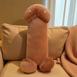 Klikkopers® Penis Bodypillow – Piemel Knuffel – Piemel Decoratie - XL - Groot 70cm - Bruin — thumbnail 1
