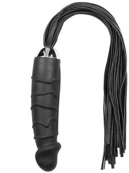Vibrator Zweep - Zwart - 10 Vibratiestanden - Flogger - BDSM - 2 In 1 — thumbnail 1