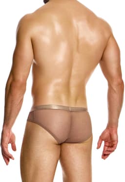 MODUS VIVENDI Mesh Through Classic Brief Skin - MAAT L - Erotisch Heren Ondergoed - Slip voor Man - Sexy mannen Slip — thumbnail 3