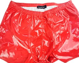 BamBella ® - Boxer short Maat L/XL Datex Rood (Latex en stof SM kleding BDSM erotische heren kleding ondergoed lingerie onderbroek zwart — thumbnail 2