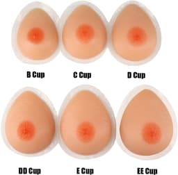 Zelfklevende Siliconen Borsten – Cup DD– 1200 gram- Borstprothese – Travestie, Crossdress & Cosplay –Nep Tieten-Nep Borsten- — thumbnail 7