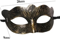 Maskers - Venetiaans oogmasker - Retro gouden masker - Masker gala - Gemaskerd bal masker - Feest masker - Dames en Heren - Carnaval en Halloween Verkleed Masker — thumbnail 2