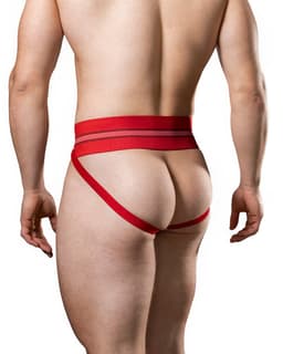 MM Sports The Original No. 10 Swimmer/Jogger Jockstrap 3 inch Red - MAAT L - Heren Ondergoed - Jockstrap voor Man - Mannen Jock — thumbnail 4