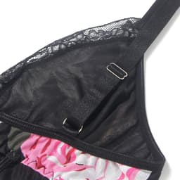 Zeloria Sexy Mesh Nachtjurk met Bloemenprint en Split – Transparante Lingerie Jurk met Kant en Slip – Verleidelijke Nightgown Dames – S — thumbnail 7