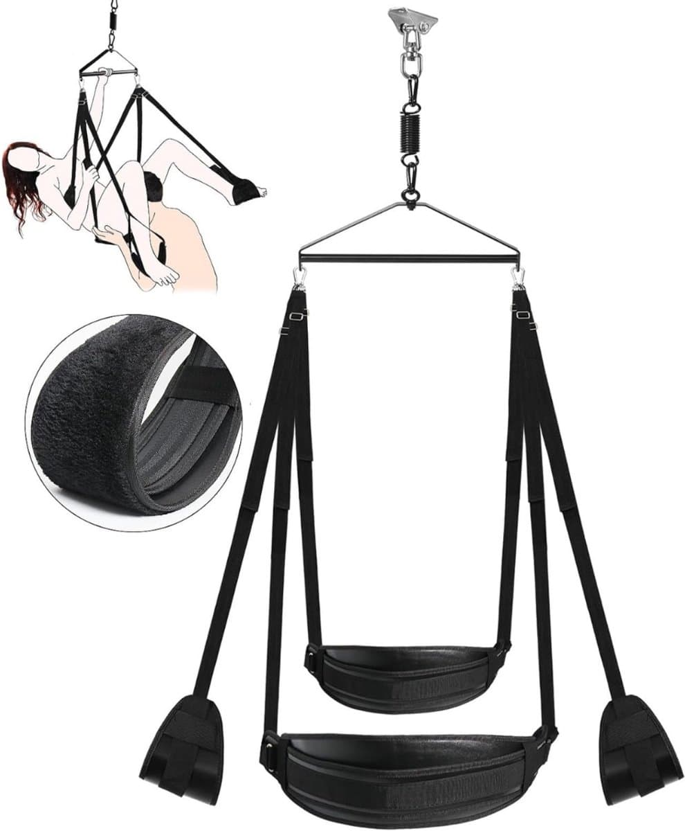 MIRA® Sex Schommel - Sex Stoel - Bondage - Zwart - 43cm x 24cm x 11cm — afbeelding 1