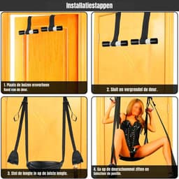 Aurixi® Sex Schommel - Sex Swing Extra Stevig – Seksschommel met Gratis Blinddoek – Seksspeeltjes voor Koppel – BDSM met Gratis Instructieboek – Erotiek Toys – Love Swing – Discreet Verpakt - Zwart - 29cm x 25cm x 8cm — thumbnail 6