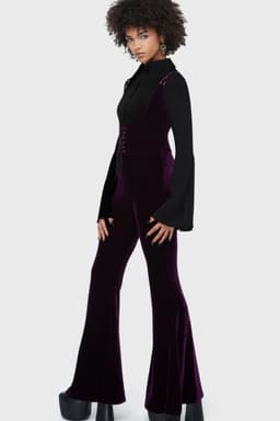 Killstar Beneath The Eclipse - Night Petal Underbust Corset Dames Korset - paars - XL — thumbnail 3