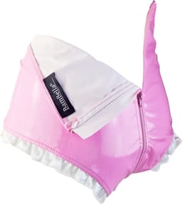 BamBella® Slip Onderbroek - Maat L/XL - Erotische Sexy BDSM Lingerie Dames - Roze rits ondergoed Datex mix latex en stof wetlook open kruis — thumbnail 7