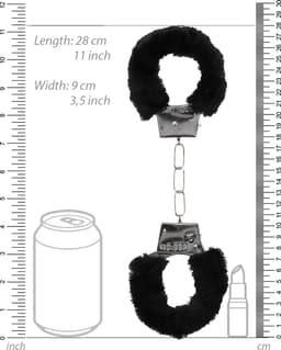 Beginner's Furry Hand Cuffs - With Quick-Release Button — thumbnail 4