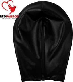 BDSM Masker bivakmuts - Latex look - Rits - Zwart — thumbnail 2
