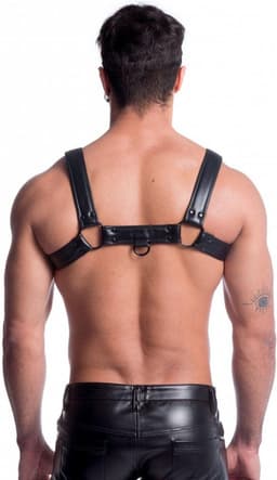 665 Vegan - Bulldog Harnas - PU Leer - Zwart - Maat 2XL — thumbnail 5