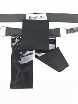 BamBella® String Man -Maat S/M - sexy ondergoed Lingerie Heren -Open voorkant onderbroek Datex (Mix latex en stof) - Zwart mannen string Imitatie leer SM BDSM kleding — thumbnail 2