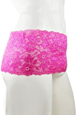 BamBella® Slip Roze open kruis kant voor mannen - L/XL - doorzichtig Erotische onderbroek Sexy Lingerie Heren - Zwart mannen ondergoed slip — thumbnail 2