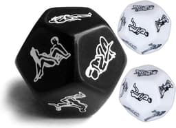 Erotische Dobbelsteen - Wit - Seks spel voor Koppels - Verschillende Standjes - 12 Zijdige Erotische Dobbelstenen - Seks Dobbelstenen - Erotisch Spel - Sex Dice - Bachelor gift - Vrijgezellenfeest - Sex standjes — thumbnail 2