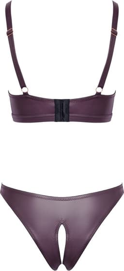 Cottelli Collection Open Lingerie in Erotisch Wetlook Stijl - Open Kruis Lingerie - Extra Comfortabele Fit - Maat XL — thumbnail 5