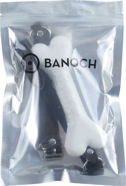 Banoch - Mouthgag bone - siliconen gag bot - honden bot wit - puppy play — thumbnail 5