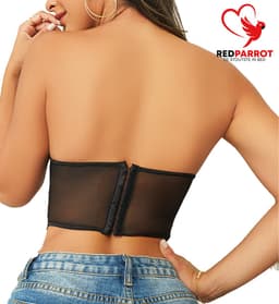 Sexy Strapless Topje - One Size - Zwart - Transparant - Erotisch — thumbnail 2