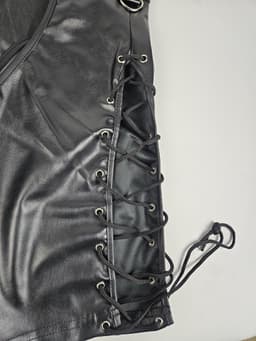 BamBella ® Nep Leer broek - Maat S - Zwart - BDSM kleding erotische onderbroek heren kleding — thumbnail 4