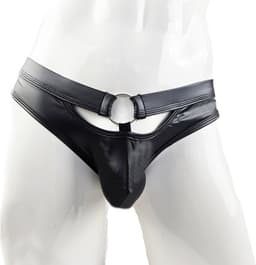 BamBella ® Slip Onderbroek - Maat XL - MAT glans - Zwart BDSM kleding erotische heren kleding — thumbnail 1
