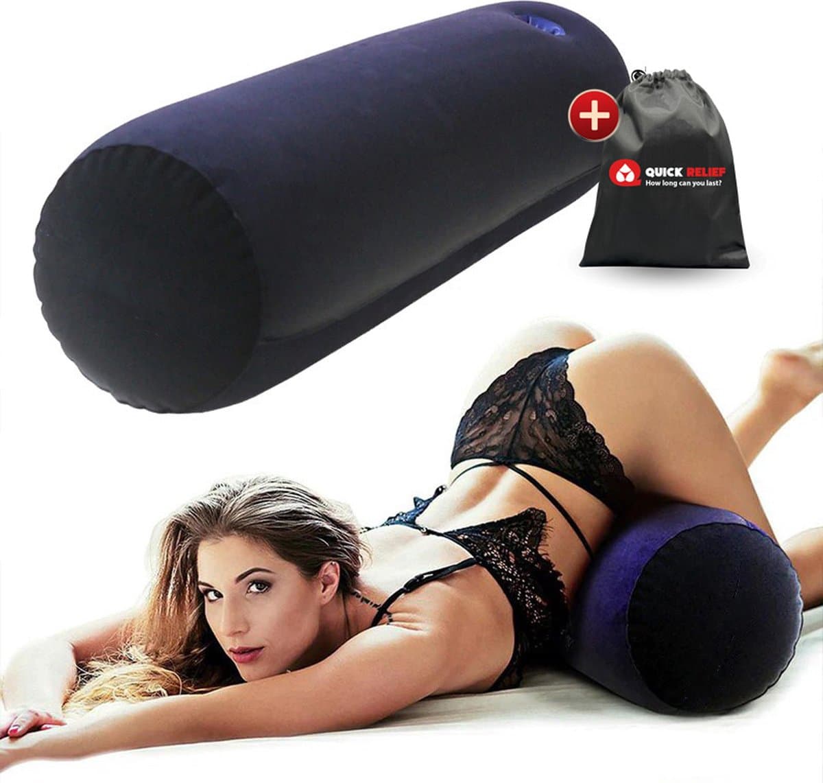 Quick Relief Hot Sofa Official™ - Seksmeubel voor Vrouwen & Mannen - Seksaccessoires - Opblaasbaar seks kussen - met houder voor Masturbator, Dildo of Vibrator - Blauw — afbeelding 1