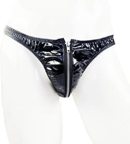 BamBella® - String Man - Maat L/XL - sexy Lingerie Heren -Open voorkant rits - Zwart mannen string — thumbnail 5